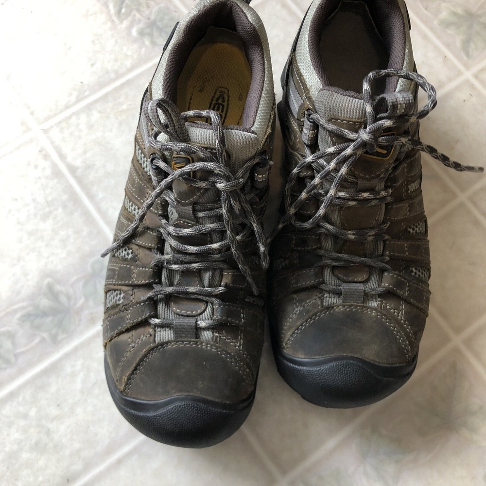 Keen Woman's Size 8 Steel Toe Waterproof Suede F2413-11 Lace Up Hiking Work Shoe